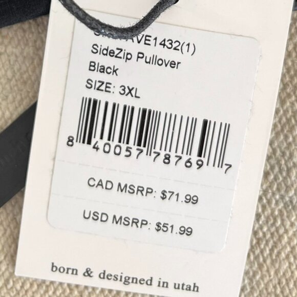 Ampersand Avenue Plus-Size Black Side Zip Pullover Sweatshirt Sz 3XL - Picture 9 of 11